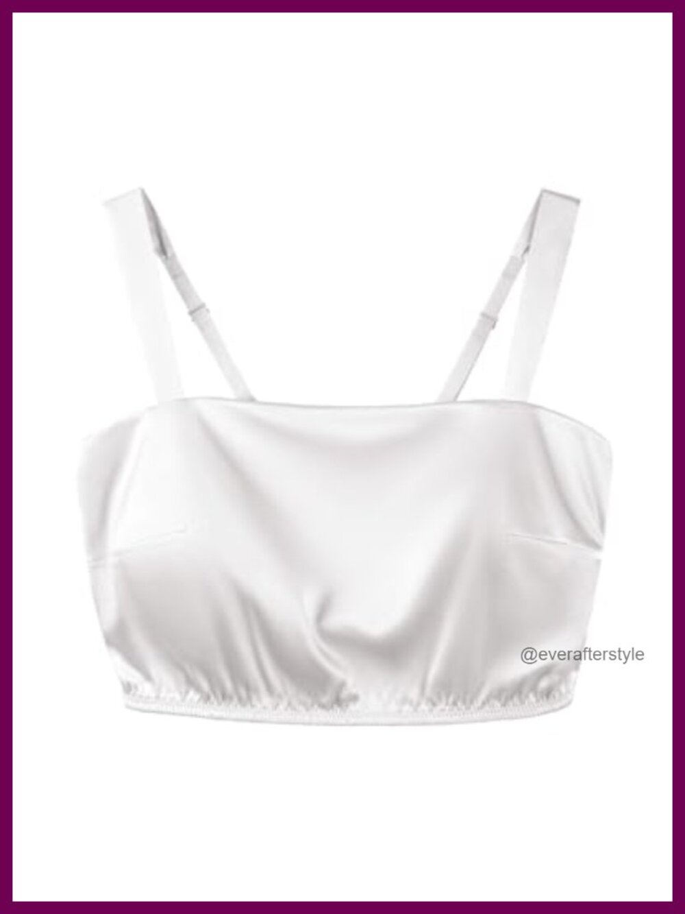22 Momme Mulberry Silk Crop Top Built-in Latex Pads Shirred Back Cami